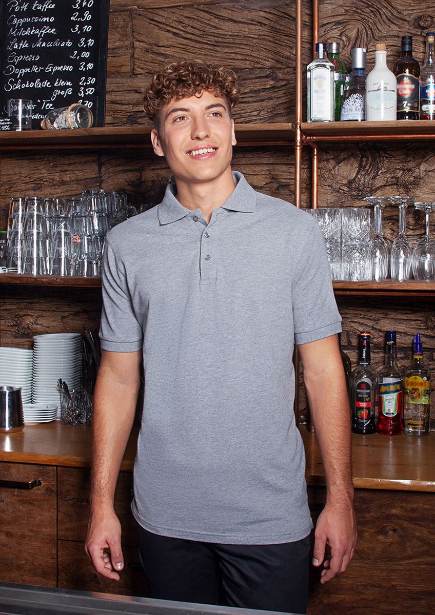 Herren Workwear Poloshirt Basic Größe XL in Hellgrau von Karlowsky