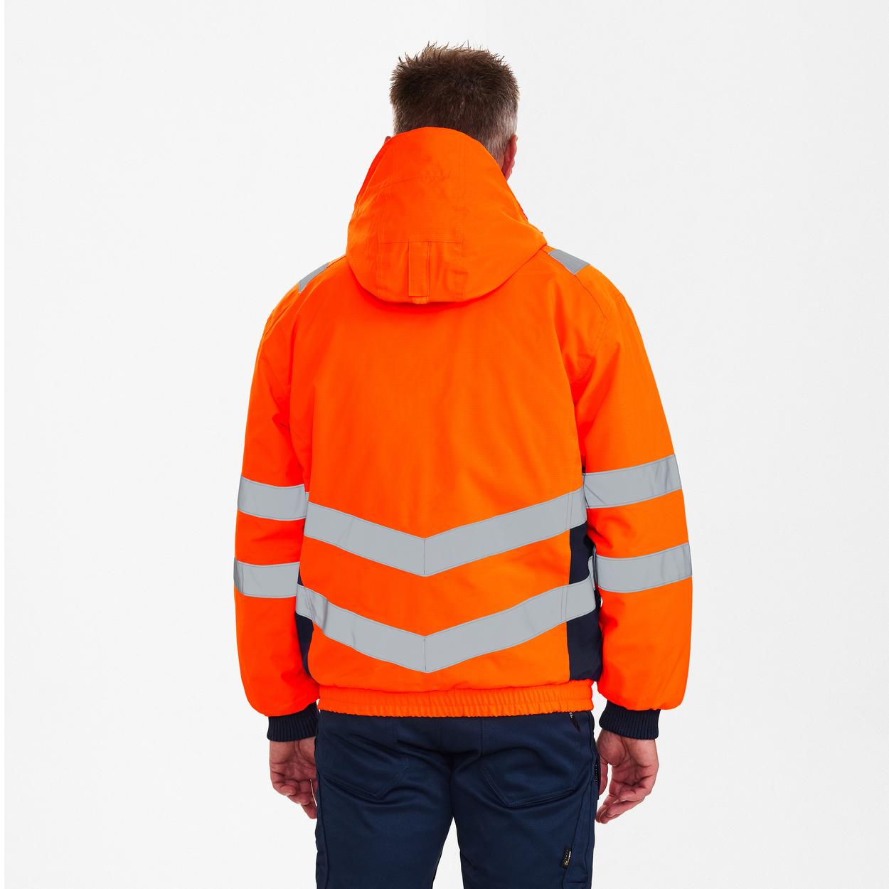 ENGEL Safety Pilotjacke in Orange/Blue ink, Größe XS