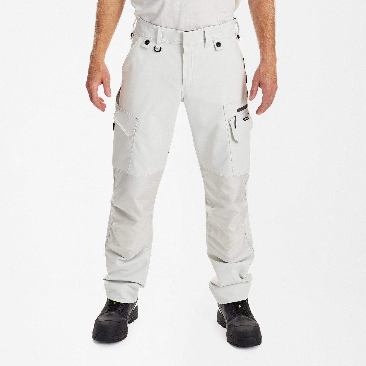 ENGEL Entire Arbeitshose mit 4-Wege-Stretch in Bone White / Anthracite Grey, Größe 26