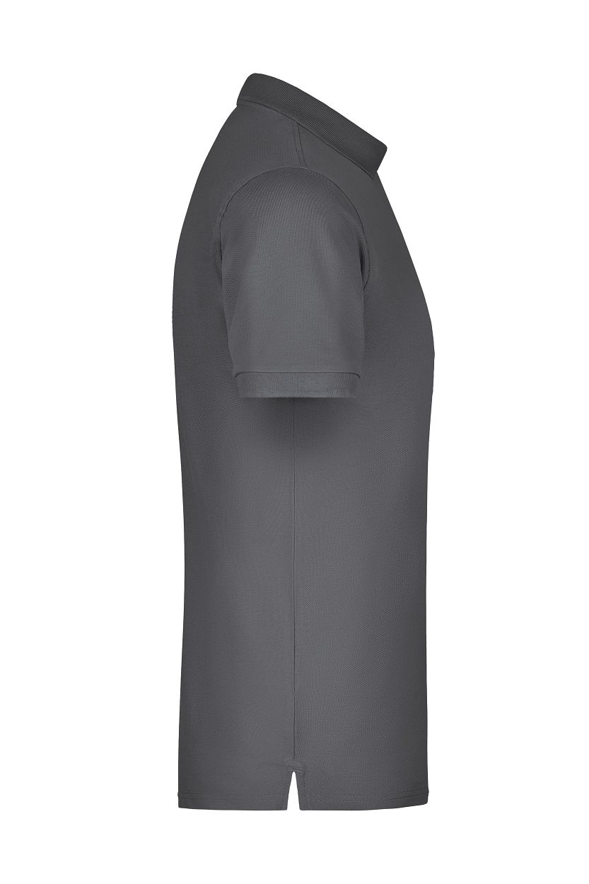 Men's Elastic Polo Piqué "JN710" in Graphite, Größe 3XL - Daiber