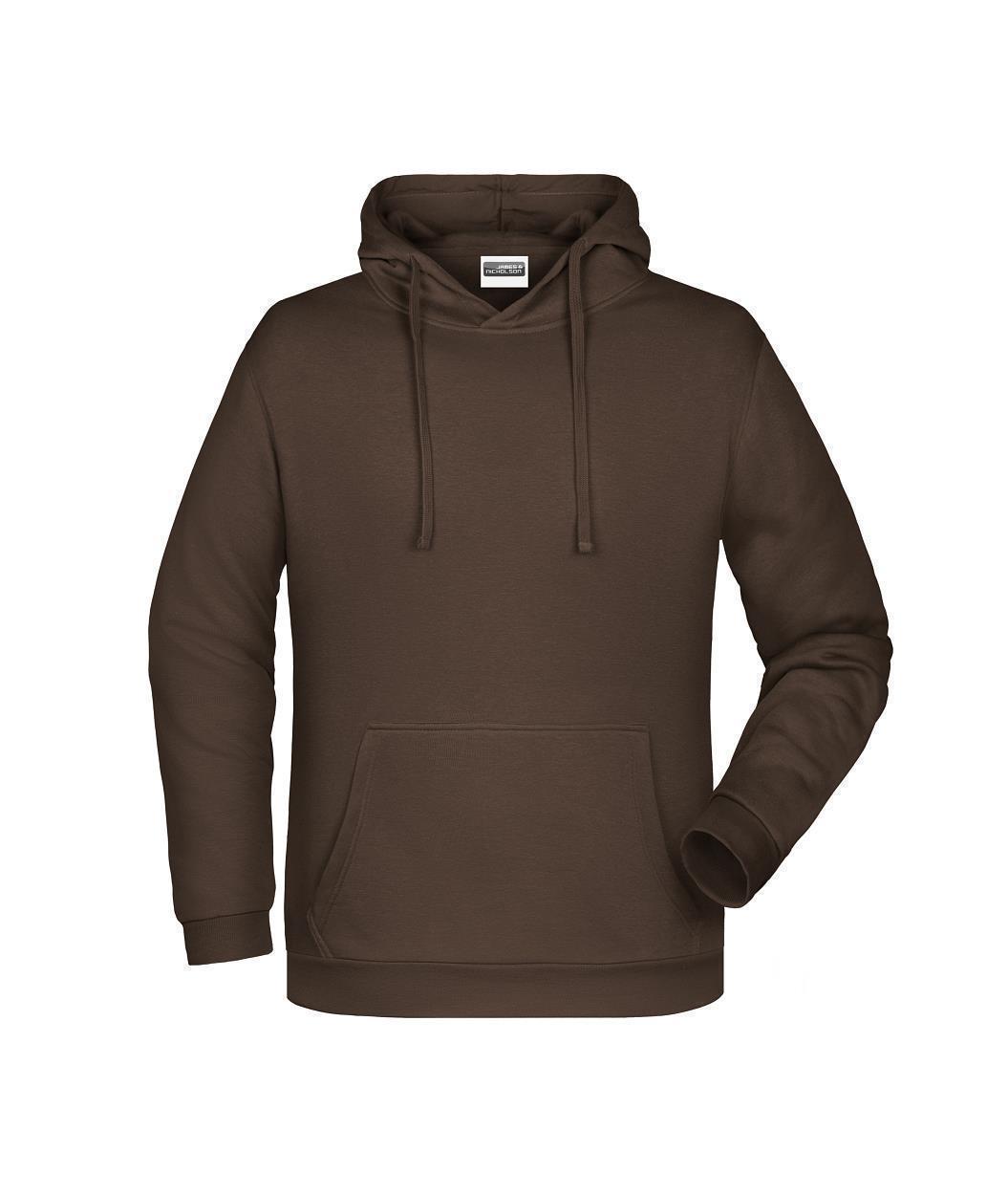 Men's Promo Hoody "JN796" in Brown, Größe 5XL - Daiber