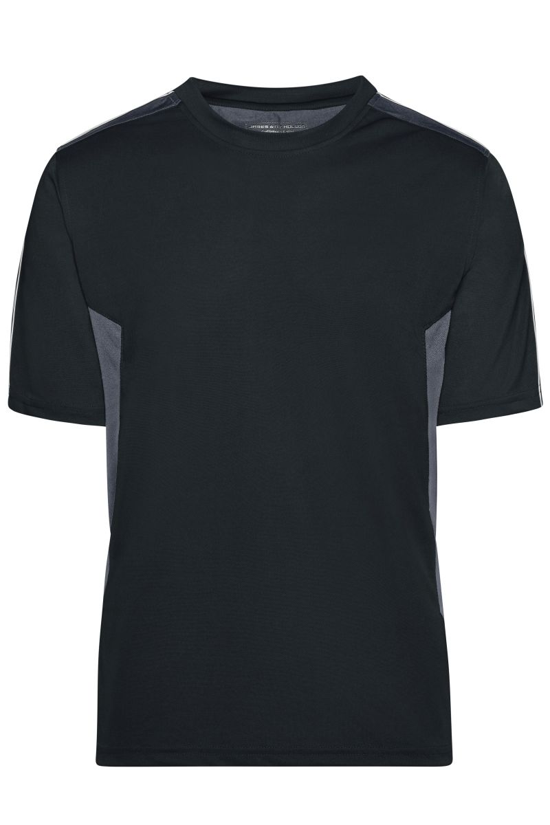 JN827 Craftsmen T-Shirt - STRONG - in Black / Carbon, Größe S von James & Nicholson