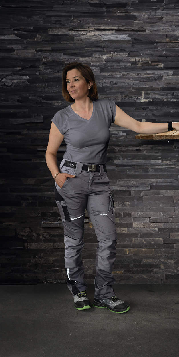 Damen-Bundhose Flex Line Grau/Schwarz FLXDH, Gr. 52 von Leibwächter