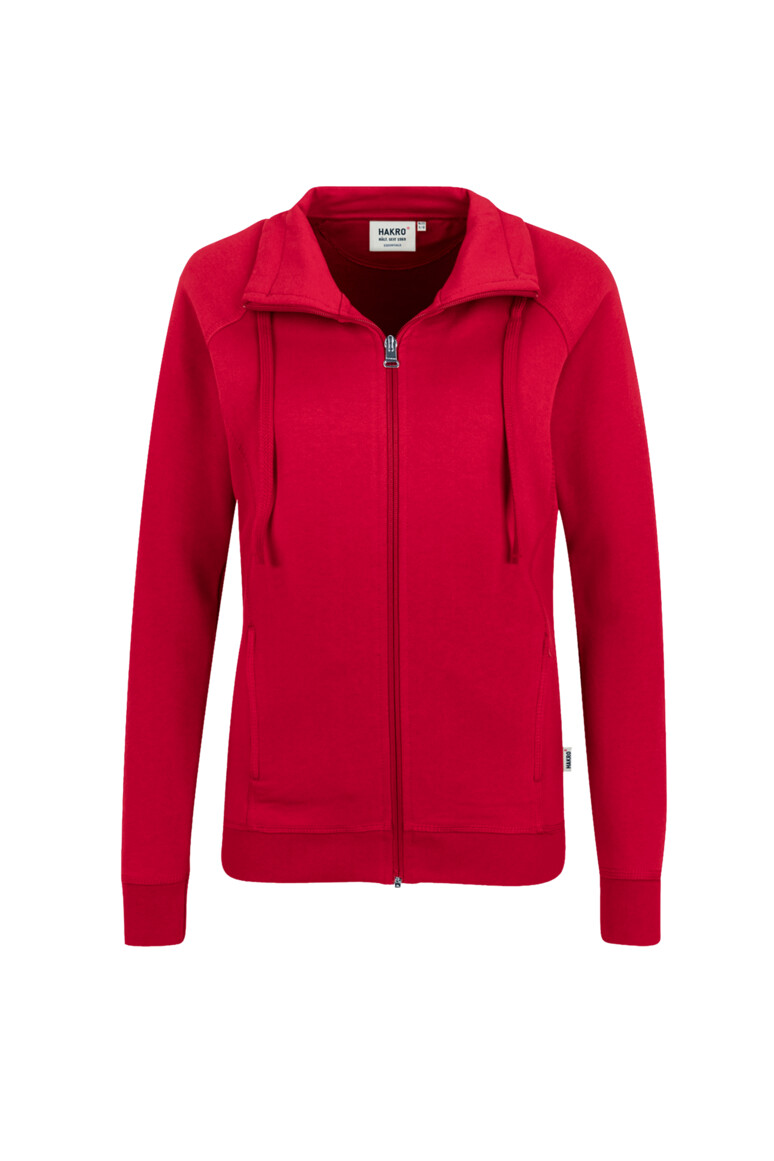 HAKRO 406 Damen Sweatjacke College in Rot, Größe 3XL