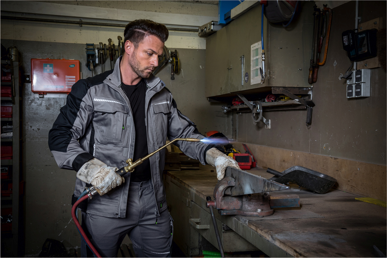 Bundjacke Flex Line Grau/Schwarz FLEXJ, Gr. 2XL von Leibwächter