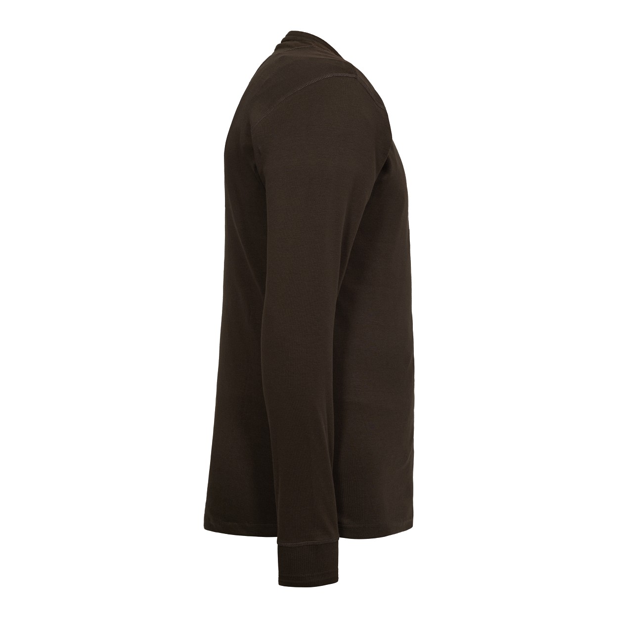 ENGEL Extend Grandad langarm-Shirt in Mokkabraun, Größe XS