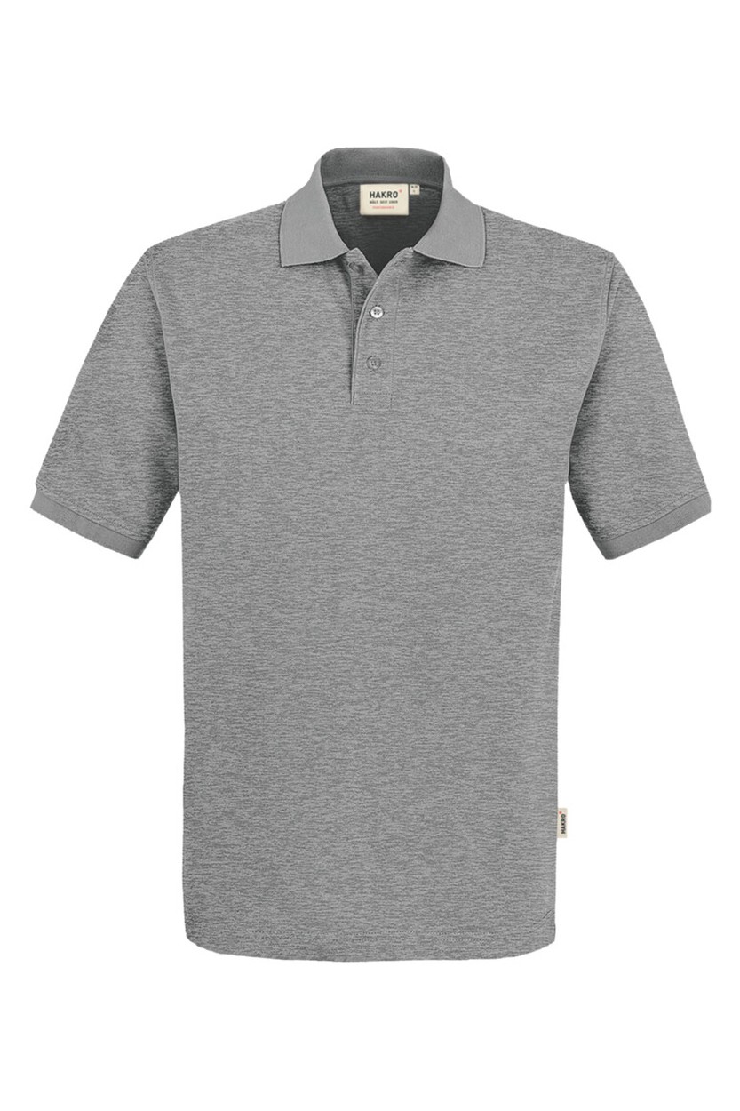 HAKRO 816 Poloshirt MIKRALINAR® in Grau meliert, Größe 6XL