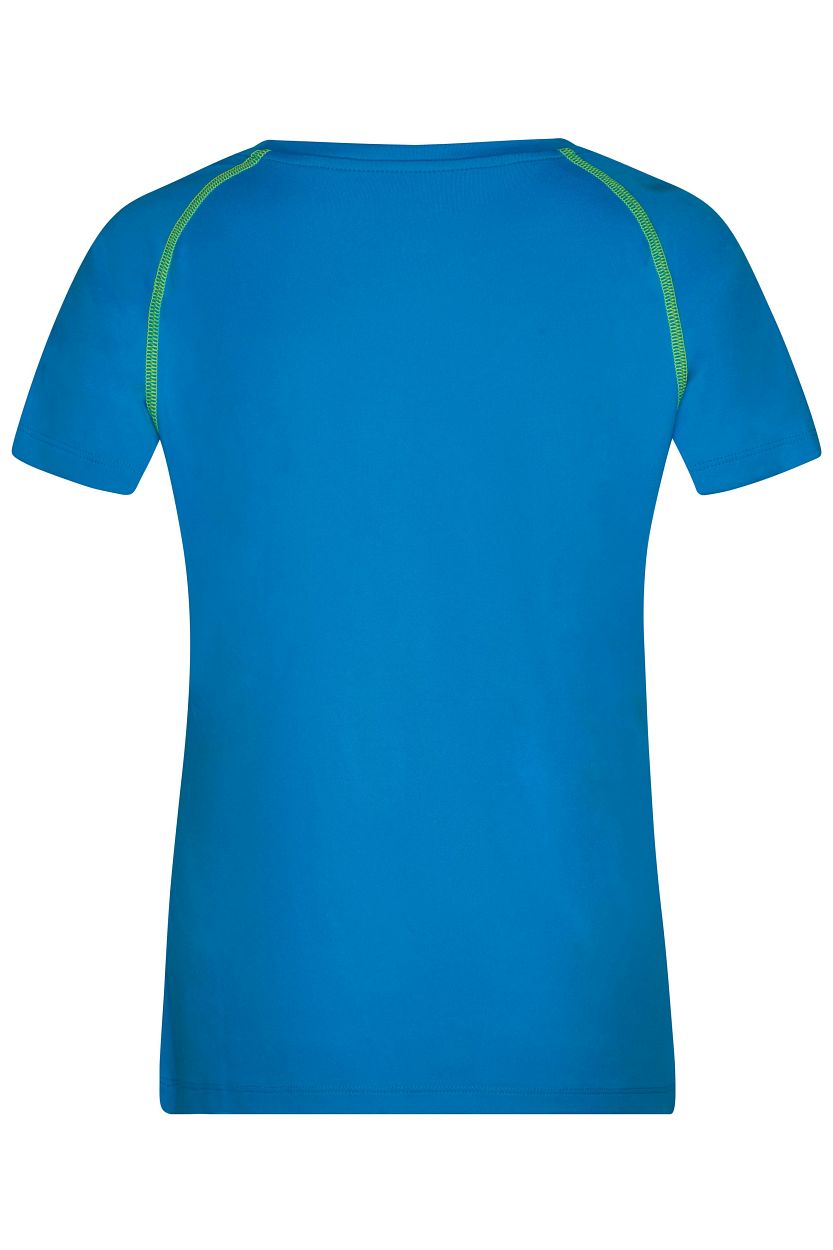 Ladies' Sports T-Shirt "JN495" in Bright-Blue/Bright-Yellow, Größe 2XL - Daiber