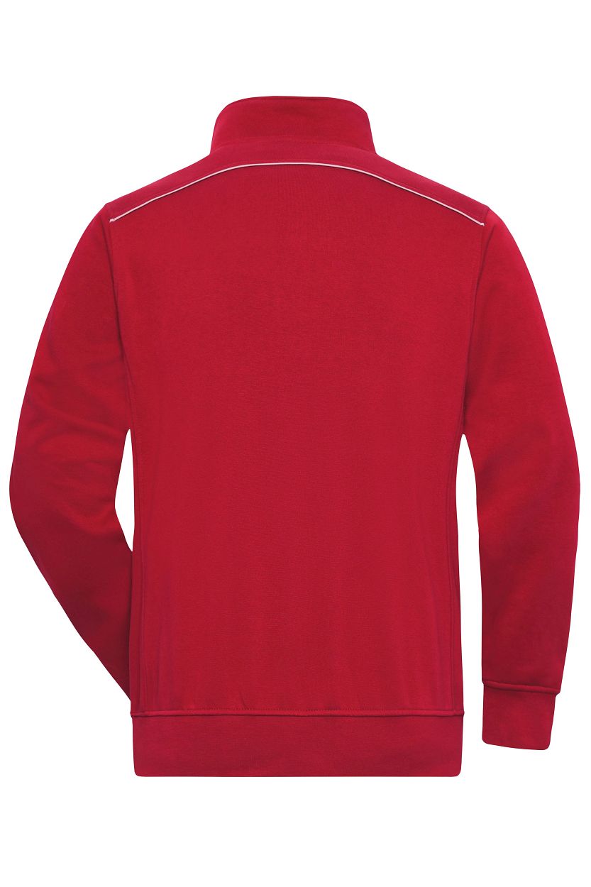 Workwear Half-Zip Sweat - SOLID - "JN895" in Red, Größe 6XL - Daiber