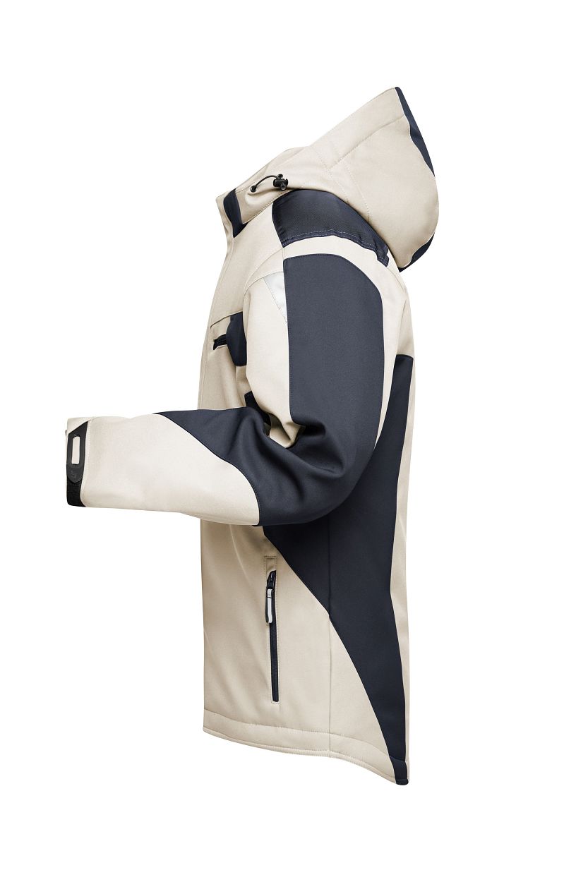 Craftsmen Softshell Jacket - STRONG - "JN824" in Stone/Black, Größe 6XL - Daiber