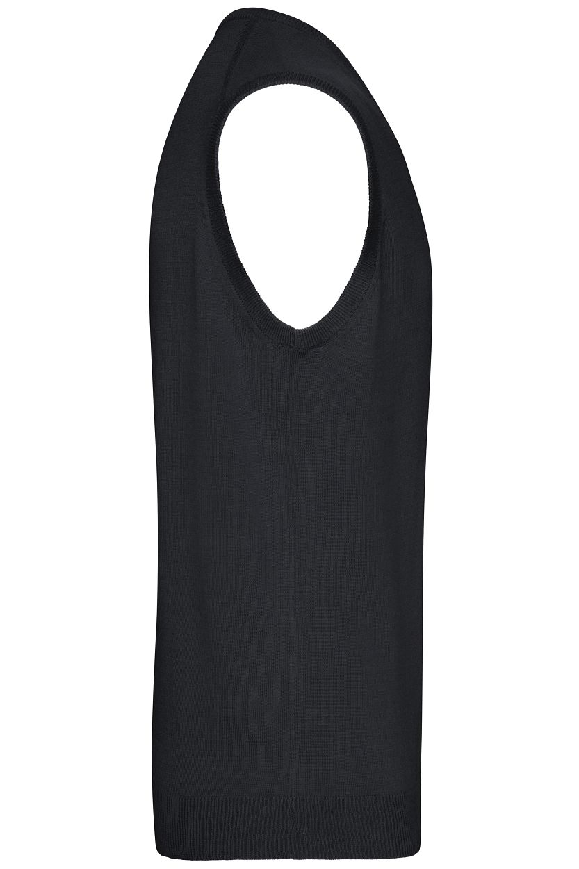 Men's V-Neck Pullunder "JN657" in Black, Größe 3XL - Daiber