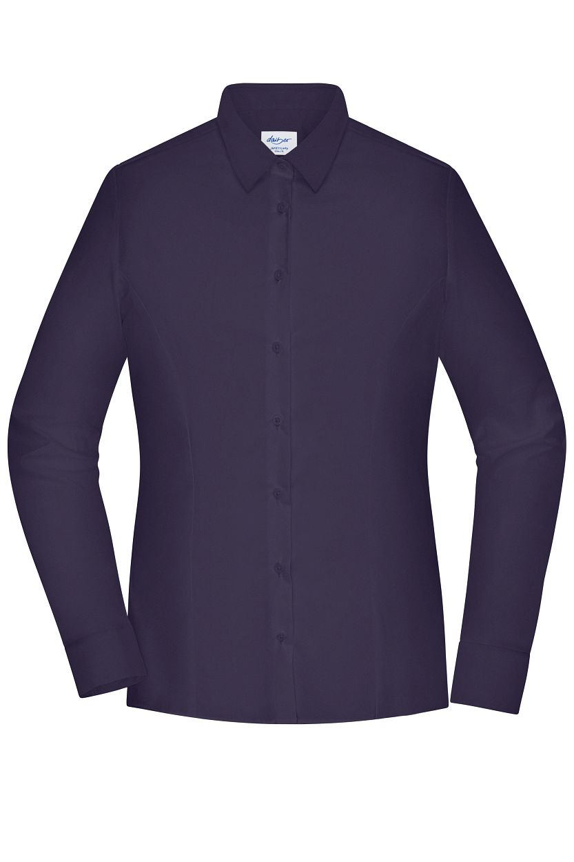 Ladies' Shirt - SLIM FIT - "JN1371" in Deep-Purple, Größe 2XL - Daiber
