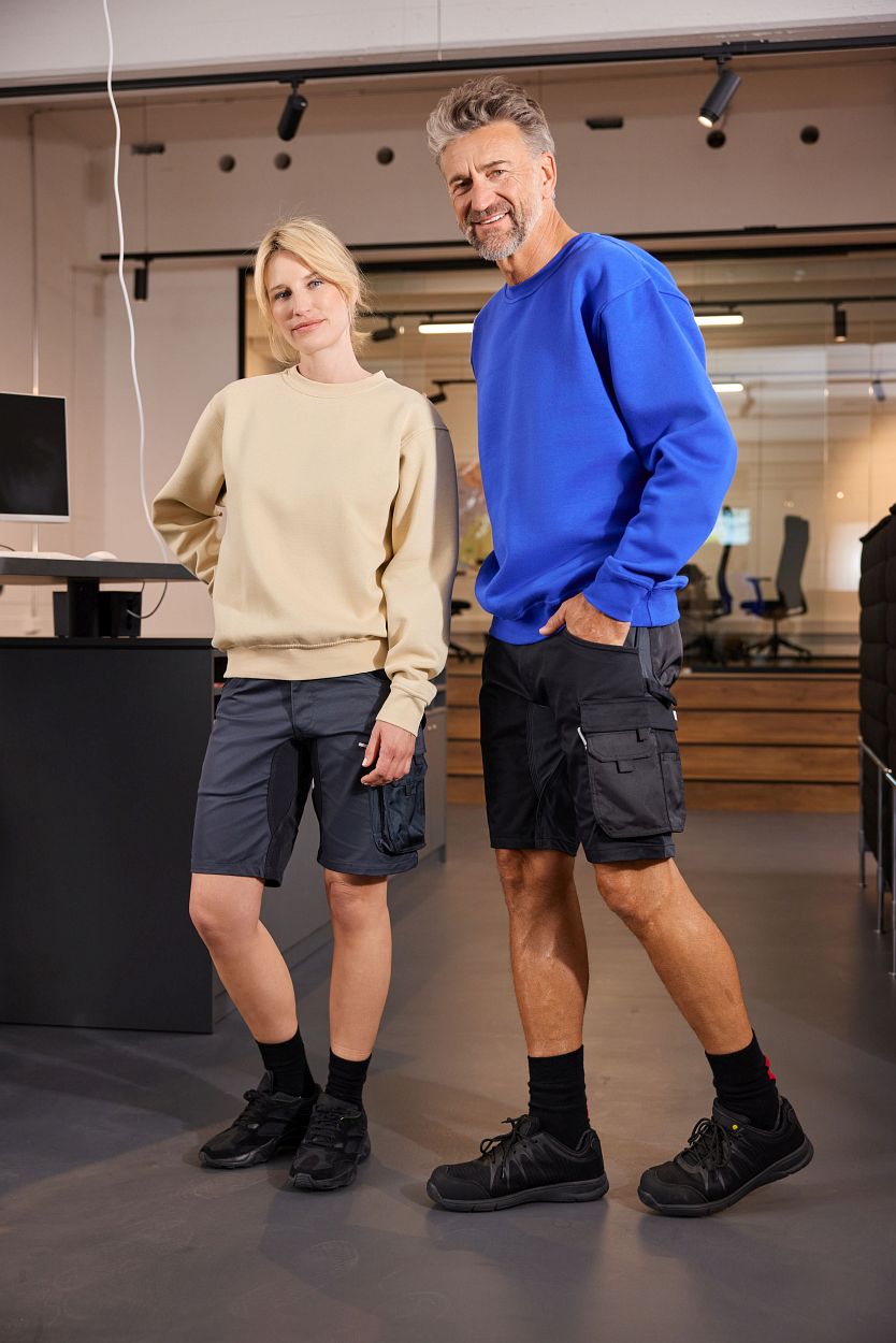 Workwear Sweatshirt "JN840" in Steel-Blue, Größe 6XL - Daiber