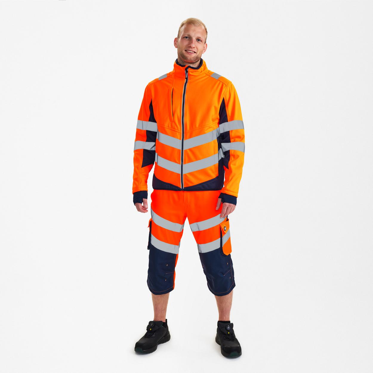 ENGEL Safety Softshelljacke in Orange/Blue ink, Größe XS