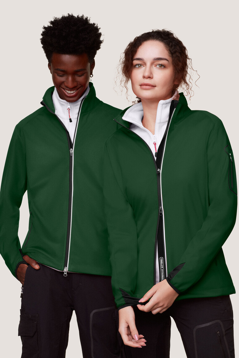 HAKRO 256 Damen Light-Softshelljacke Sidney in tanne, Größe M