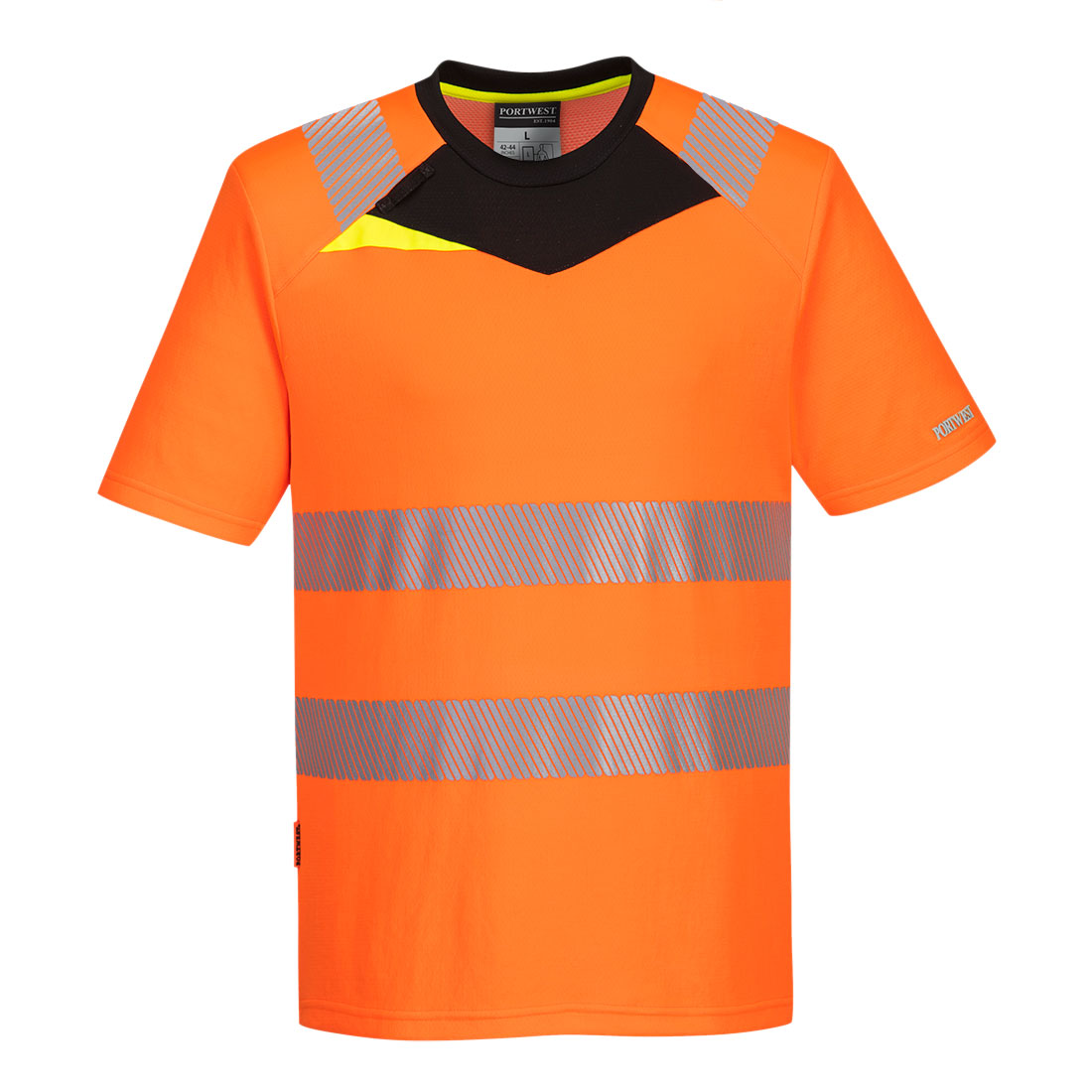 DX4 Warnschutz T-Shirt kurzarm  DX413 in Orange / Schwarz, Größe 6XL von Portwest