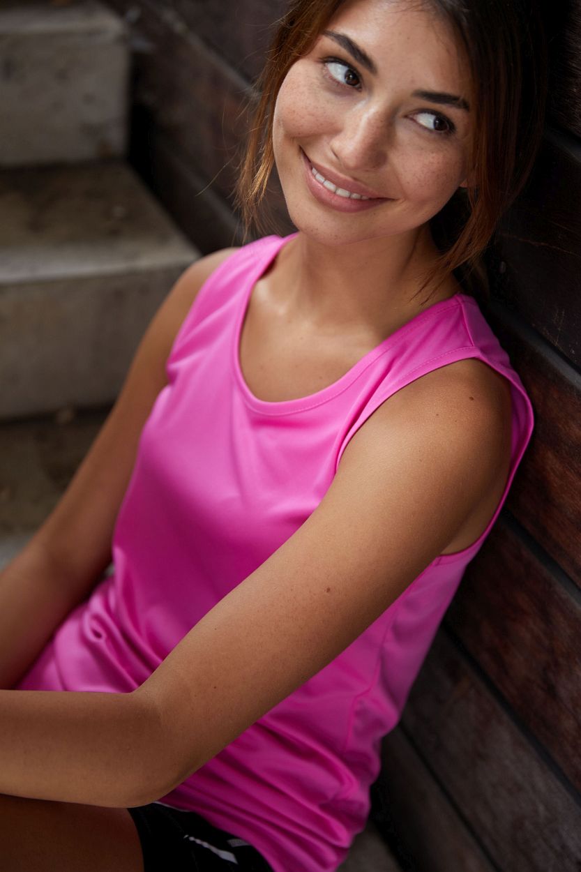 Ladies' Active Tanktop "JN737" in White, Größe 2XL - Daiber