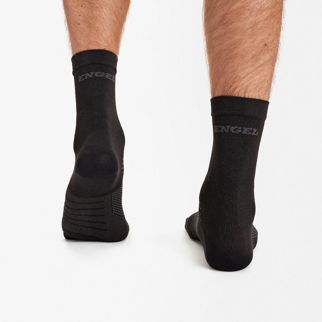 ENGEL Funktionelle Arbeitssocken 2er-Pack in Schwarz/Anthrazit Grau, Größe 47/48