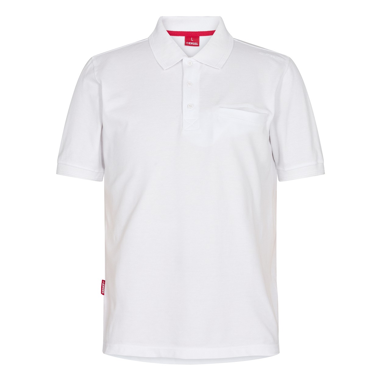 ENGEL Extend Poloshirt mit Brusttasche in Weiss, Größe XS