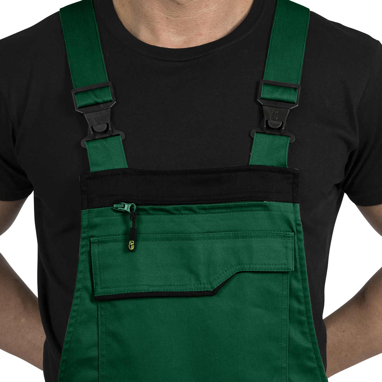 Latzhose Flex Line Grün/Schwarz FLEXL, Gr. 102 von Leibwächter Latzhose Flex Line Grün/Schwarz FLEXL, Gr. 98 von Leibwächter