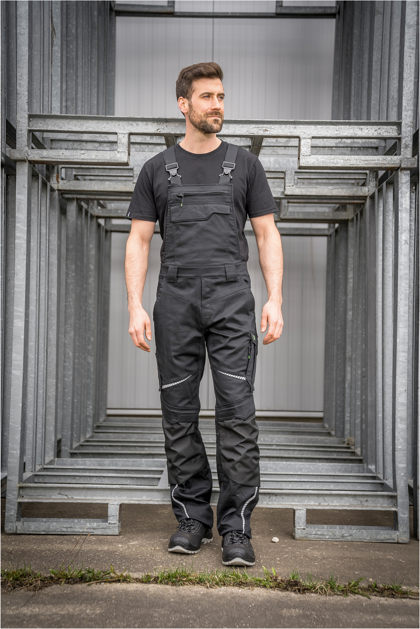 Latzhose FLEXL28 Flex Line in Anthrazit/Schwarz, Gr. 98 von Leibwächter