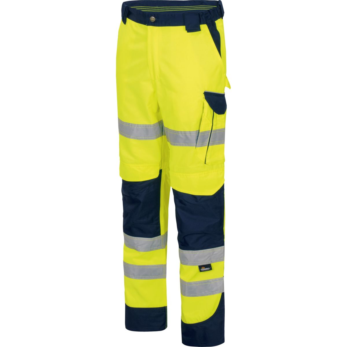Warnschutz-Kontrast-Bundhose leuchtgelb-marine von Vizwell
