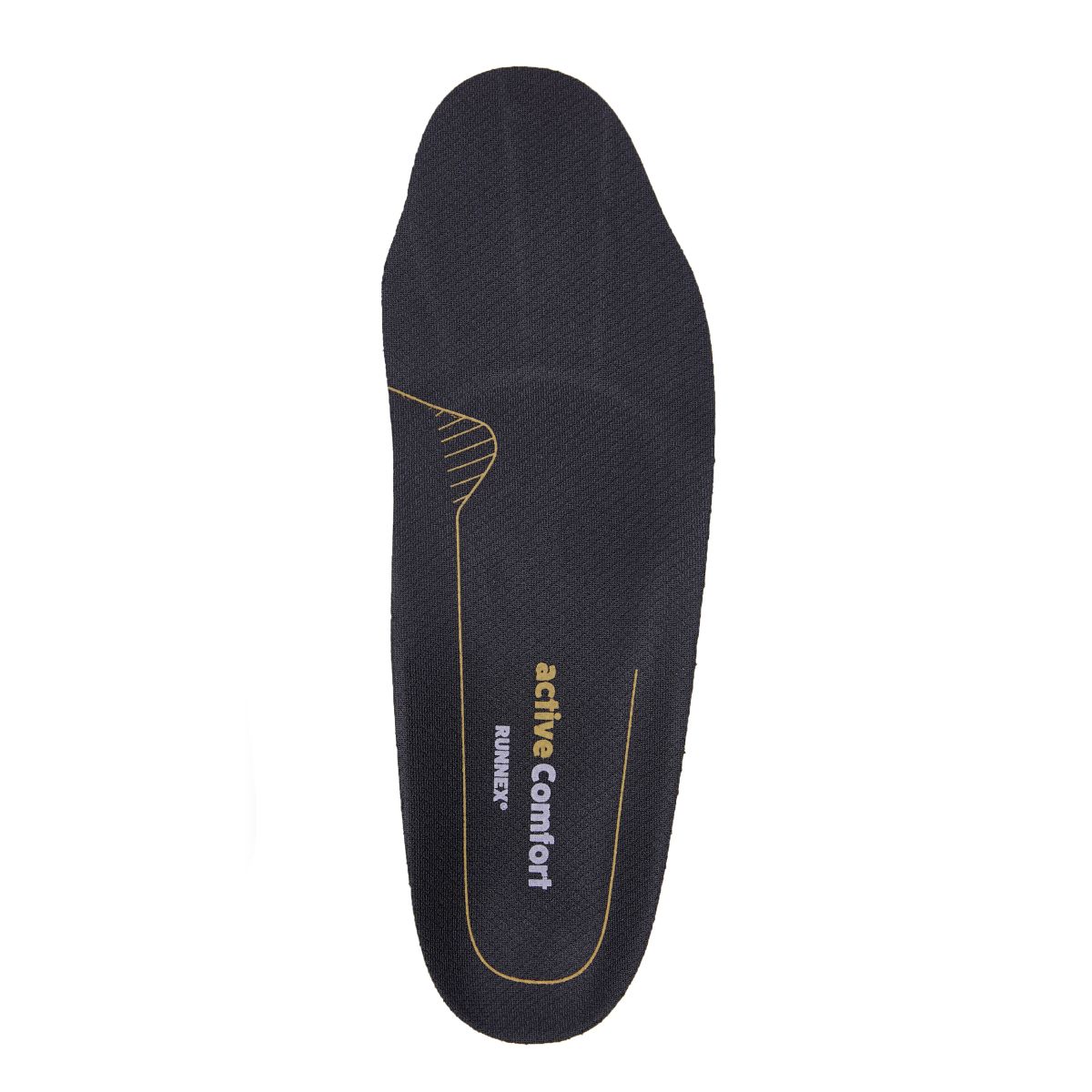 RUNNEX®Semi-orthopädische Einlegesohle activeComfort low in Schwarz / Gelb, Gr. 40