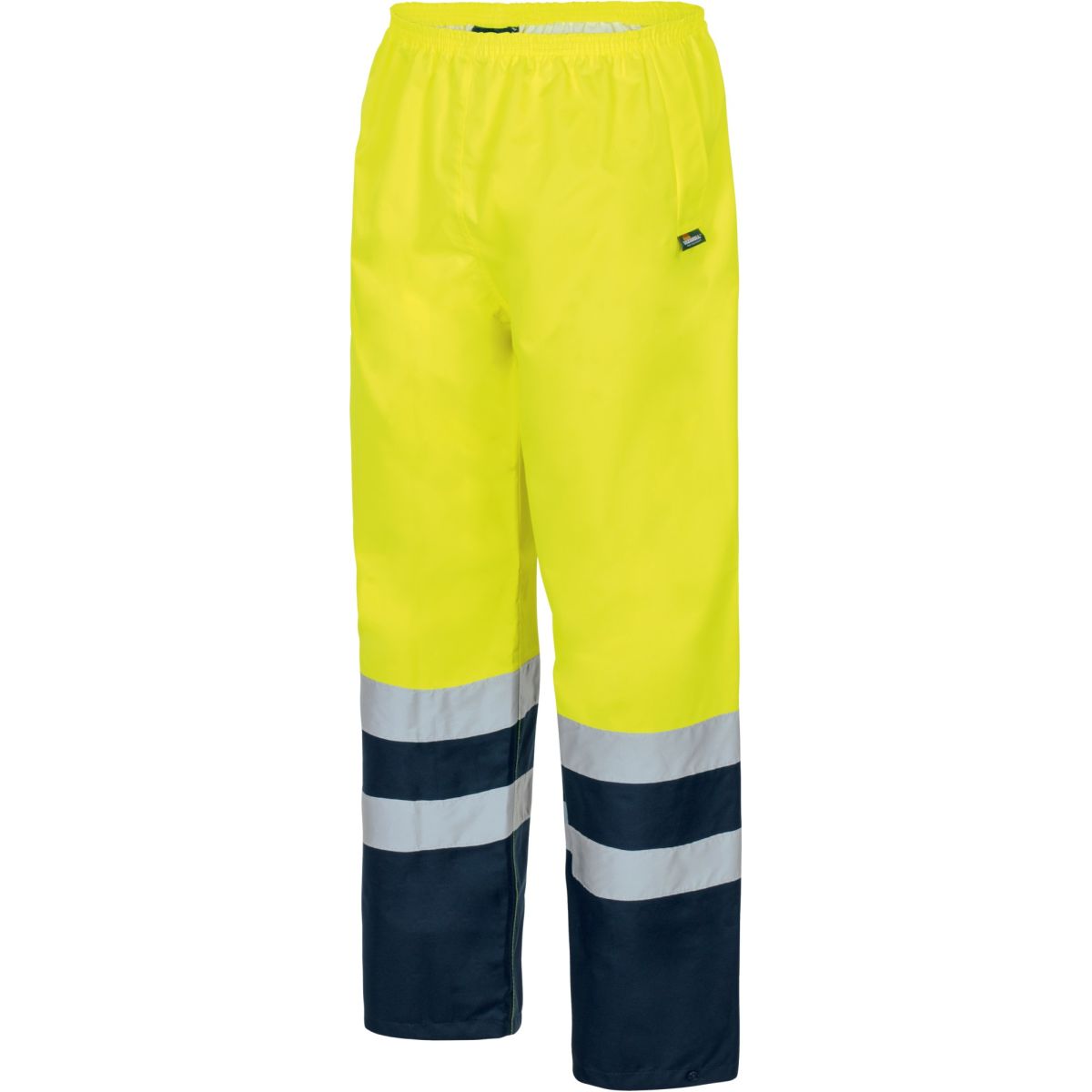 Warnschutz-Kontrast-Regenhose leuchtgelb-marine von Vizwell