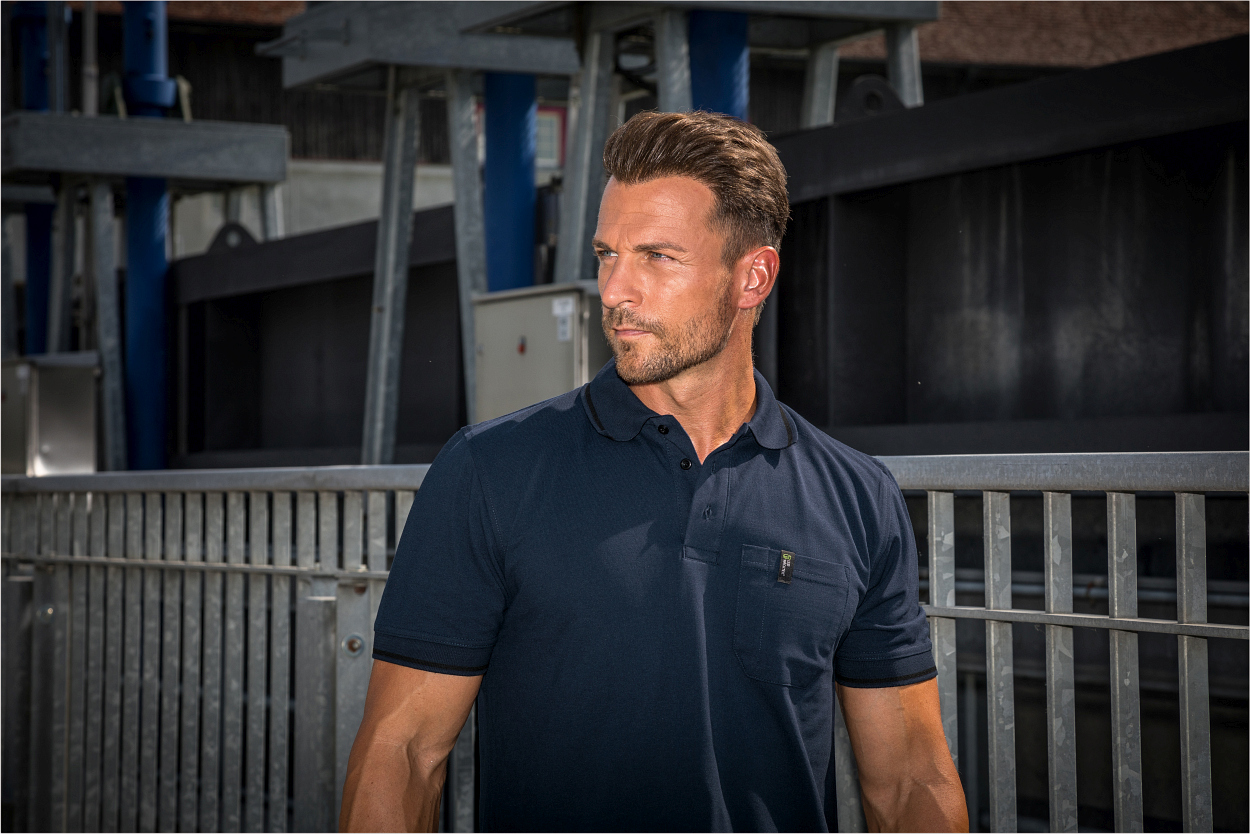 Polo-Shirt "Jens" Flex Line Marine FLEXU, Gr. 3XL von Leibwächter Polo-Shirt "Jens" Flex Line Marine FLEXU, Gr. 2XL von Leibwächter