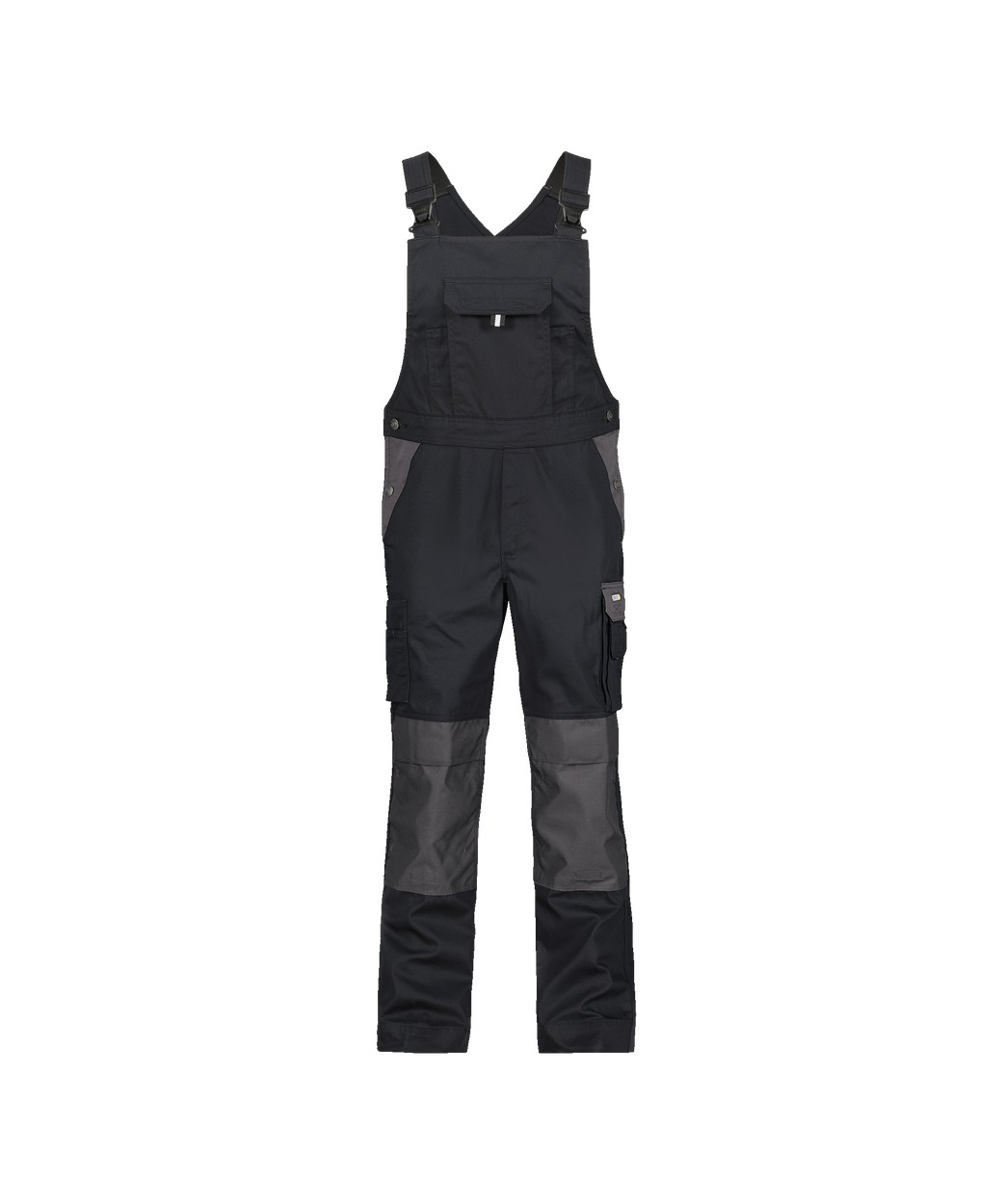 Zweifarbige Arbeitslatzhose mit Kniepolstertaschen "DASSY® Versailles" in SCHWARZ/ZEMENTGRAU, Größe 58 - langer Schritt PESCO61
