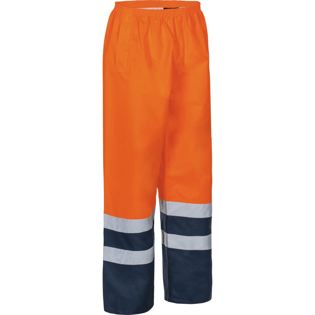 Warnschutz-Kontrast-Regenhose leuchtorange-marine von Vizwell