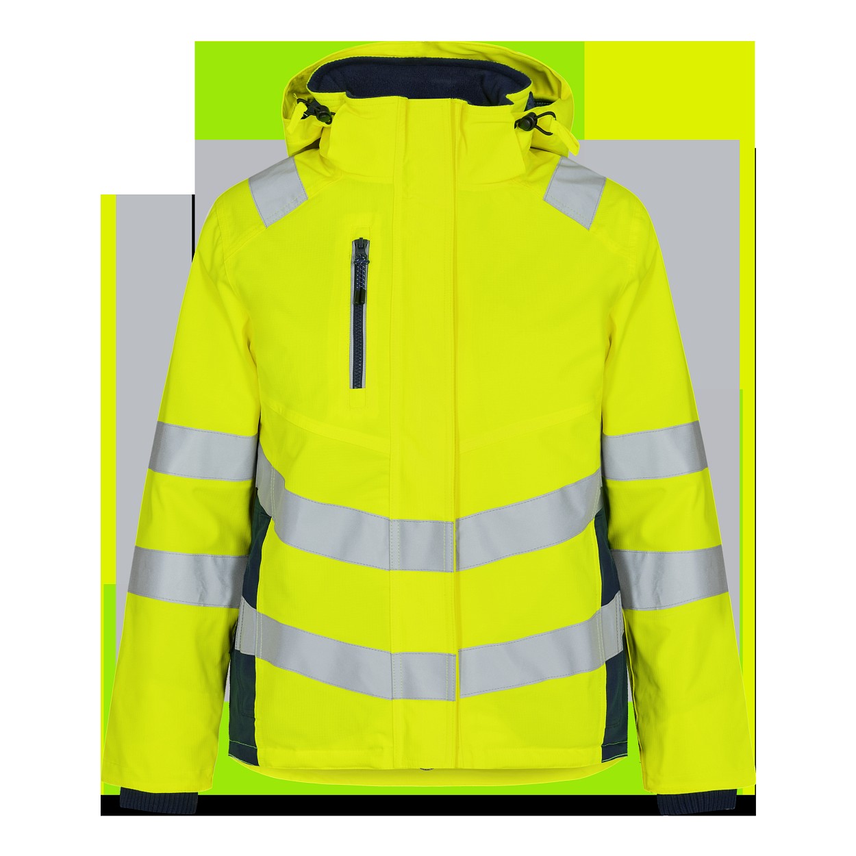ENGEL Safety Damen Winterjacke in Gelb/Blue Ink, Größe XS