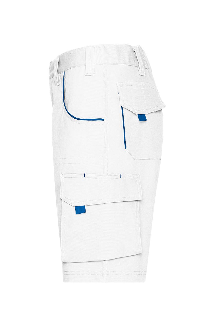 Workwear Bermudas - COLOR - "JN872" in White/Royal, Größe 62 - Daiber