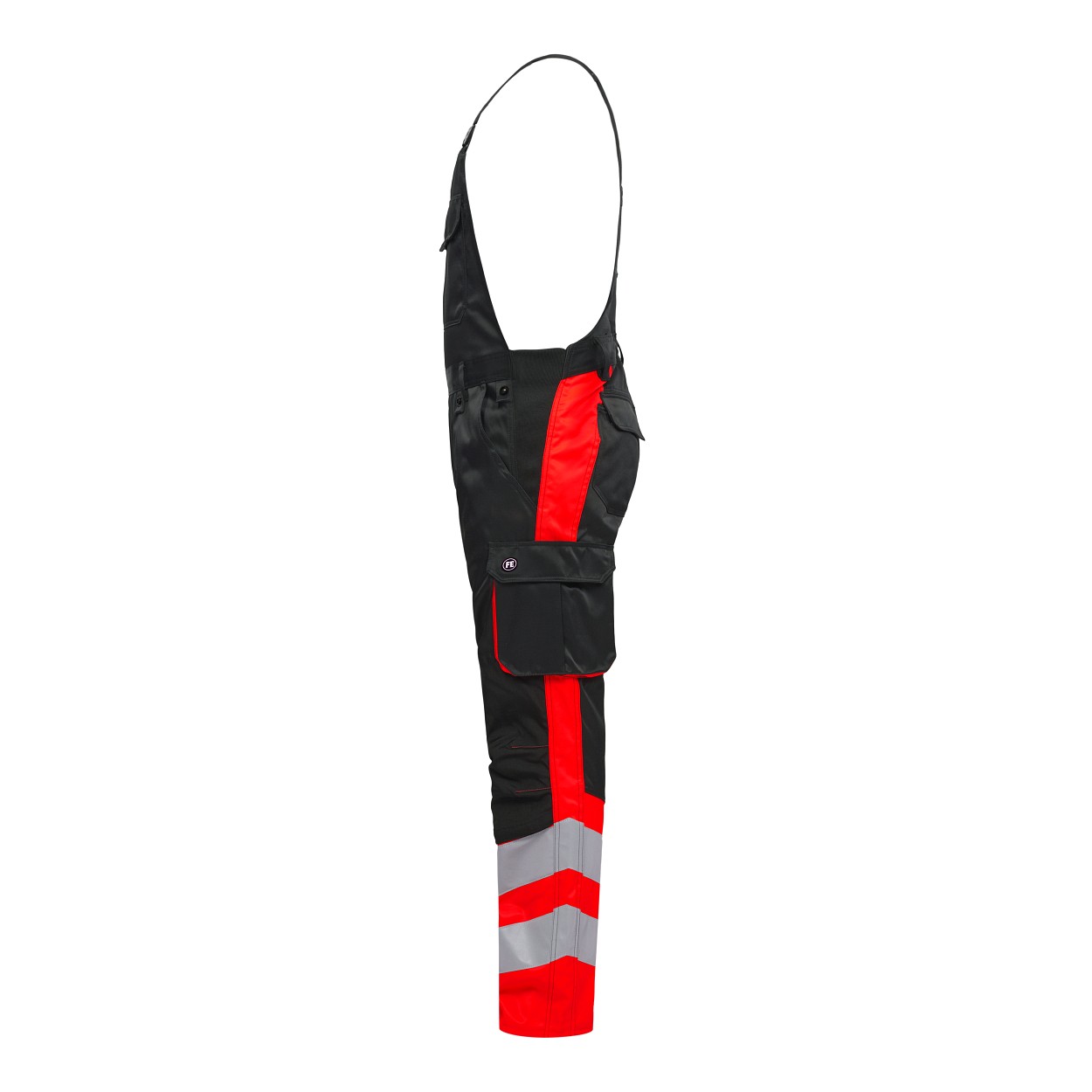 ENGEL Safety Light Latzhose in Schwarz/Rot, Größe 106