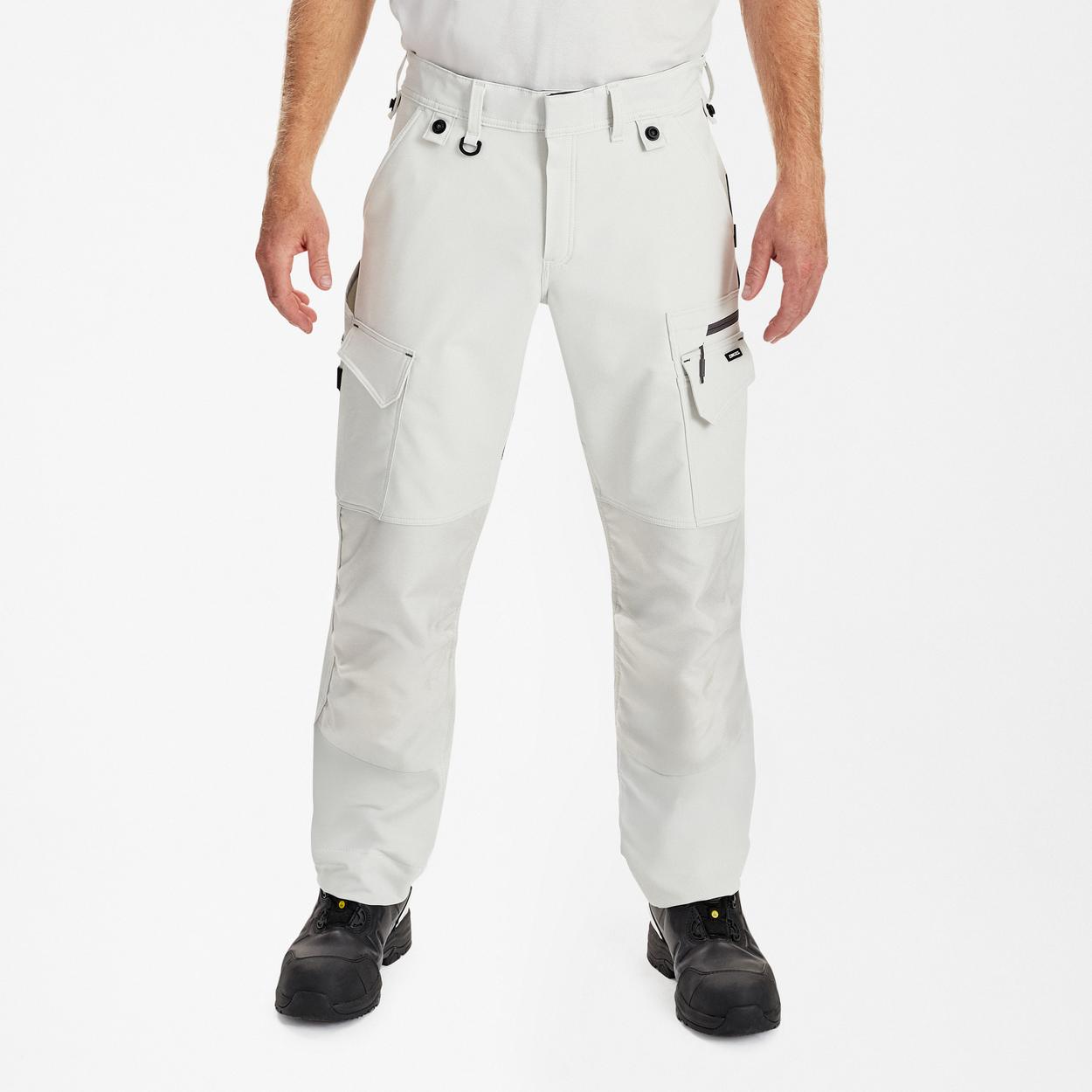 ENGEL Entire Arbeitshose mit 4-Wege-Stretch in Bone White / Anthracite Grey, Größe 26