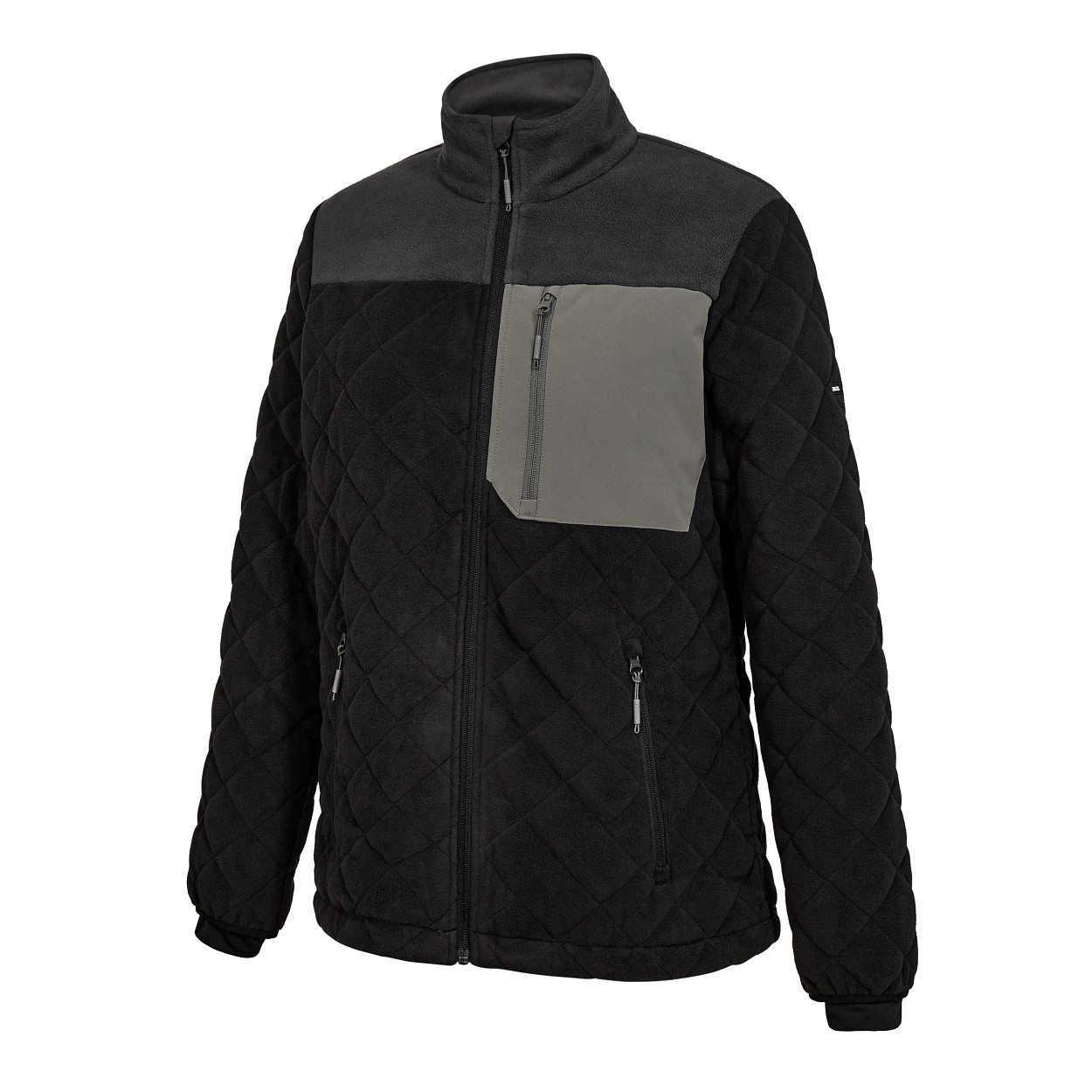 Entire Damen Gestepptes-Fleecejacke in Schwarz/Anthrazit Grau, Größe XS
