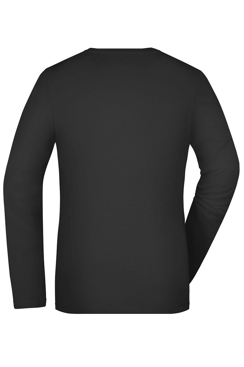 Ladies' Stretch Shirt Long-Sleeved "JN927" in Black, Größe 2XL - Daiber