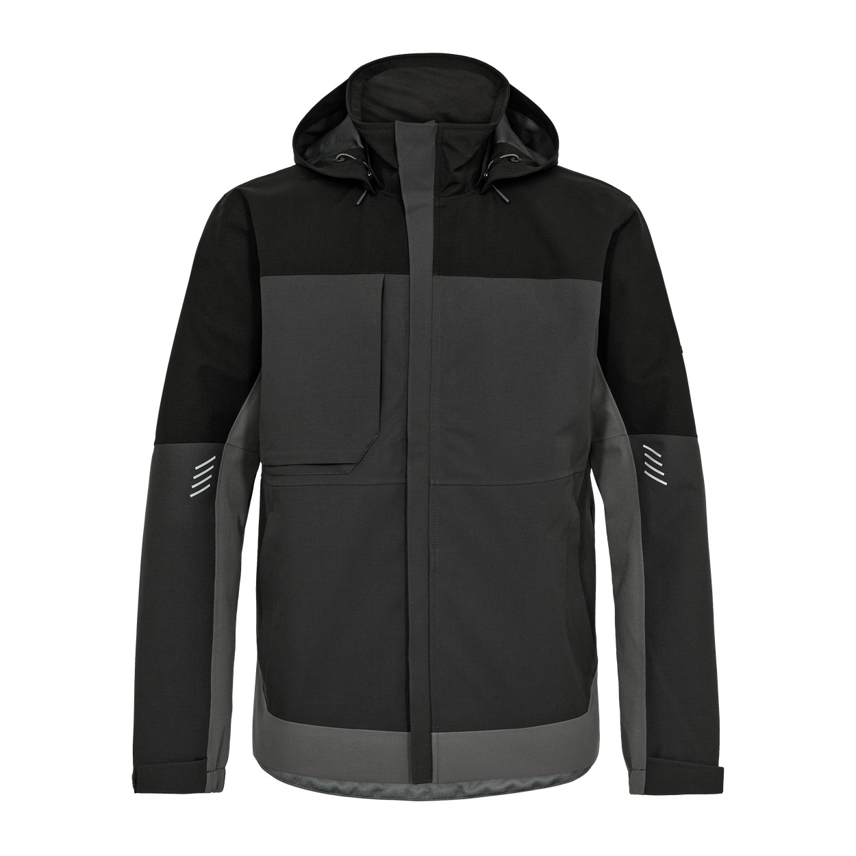 ENGEL Entire Shelljacke in Anthrazitgrau/Schwarz, Größe XS