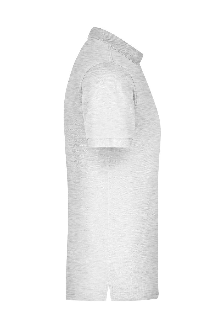 Men's Elastic Polo Piqué "JN710" in Grey-Heather, Größe 3XL - Daiber