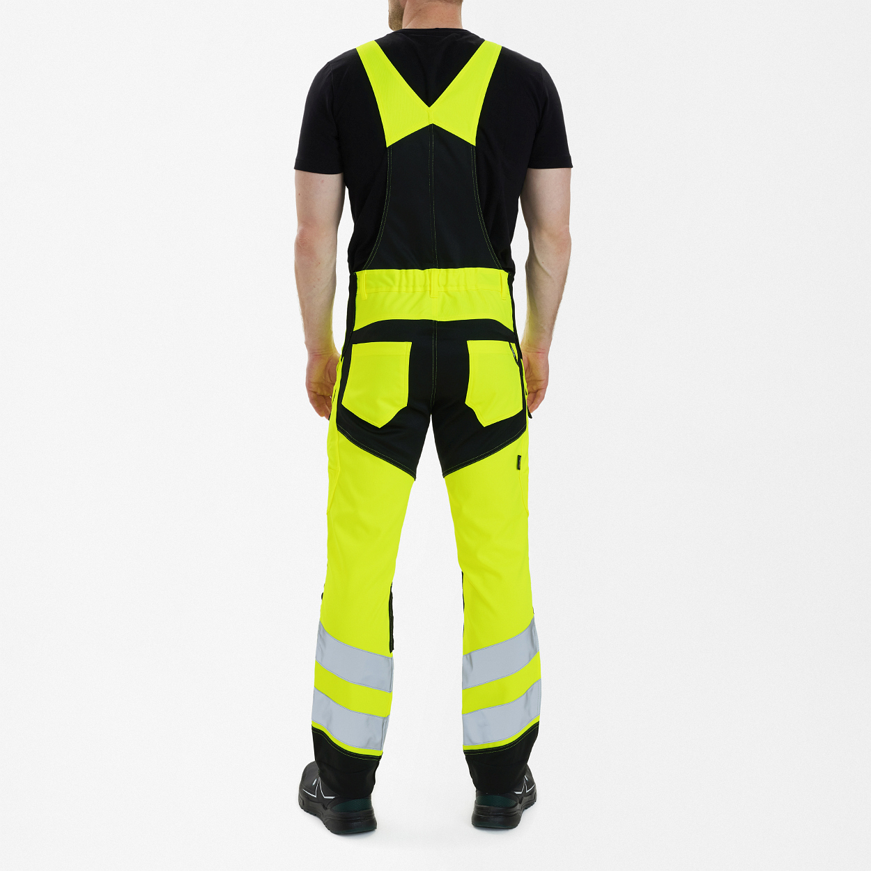ENGEL Safety Latzhose in Gelb/Schwarz, Größe 26