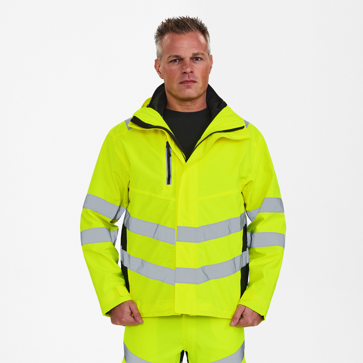 ENGEL Safety Shelljacke in Gelb/Schwarz, Größe XS