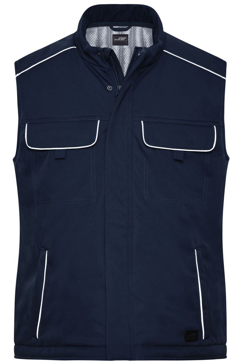 JN885 Workwear Softshell gefütterte Weste - SOLID - in Navy, Größe S von James & Nicholson JN885 Workwear Softshell gefütterte Weste - SOLID - in Navy, Größe S von James & Nicholson