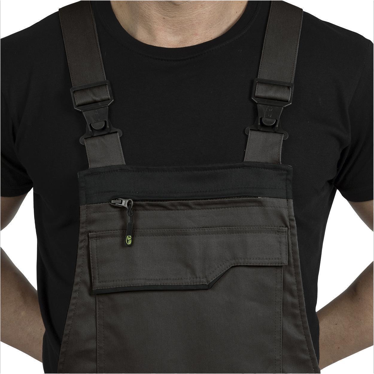 Latzhose FLEXL28 Flex Line in Anthrazit/Schwarz, Gr. 98 von Leibwächter