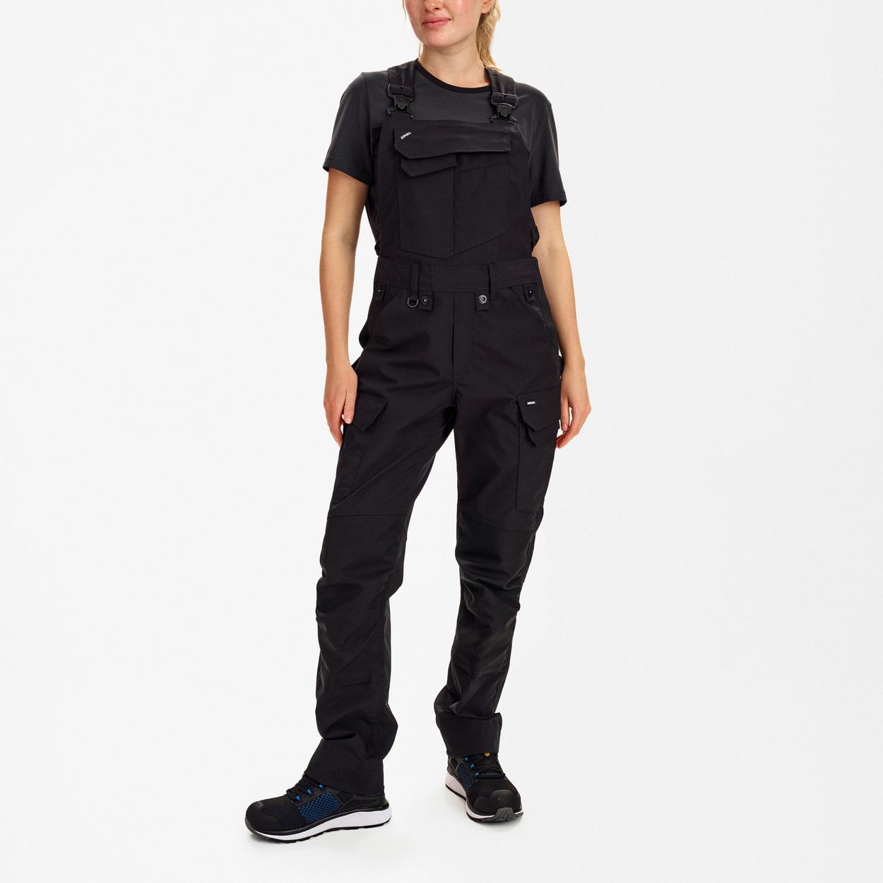 ENGEL Entire Damen Latzhose mit 2-Wege-Stretch in Schwarz, Größe 48