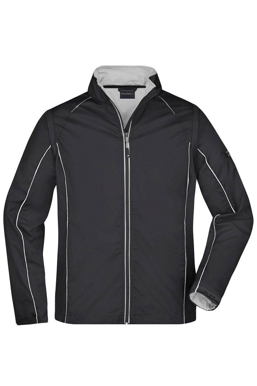 Men's Zip-Off Softshell Jacket "JN1122" in Black/Silver, Größe 3XL - Daiber