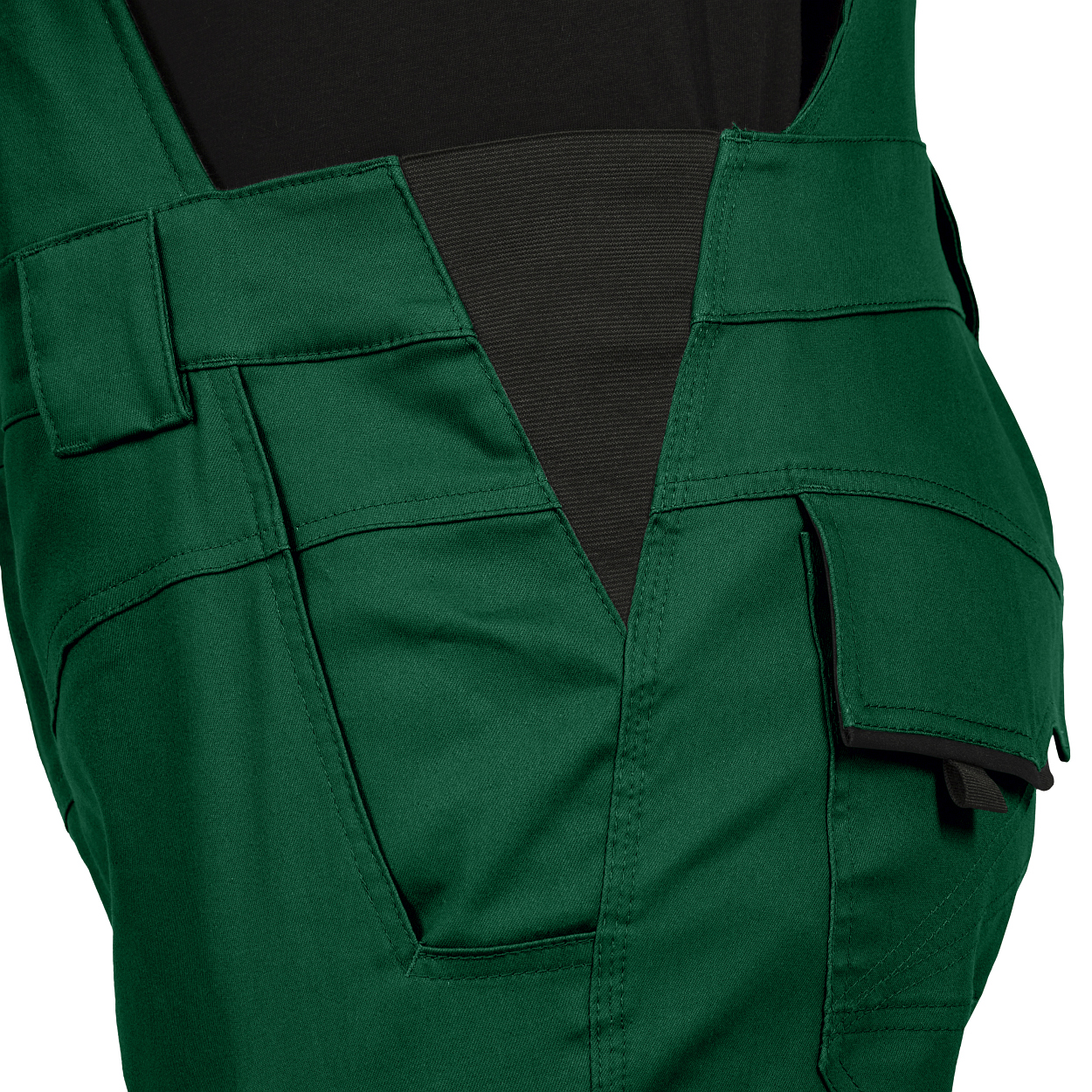 Latzhose Flex Line Grün/Schwarz FLEXL, Gr. 98 von Leibwächter