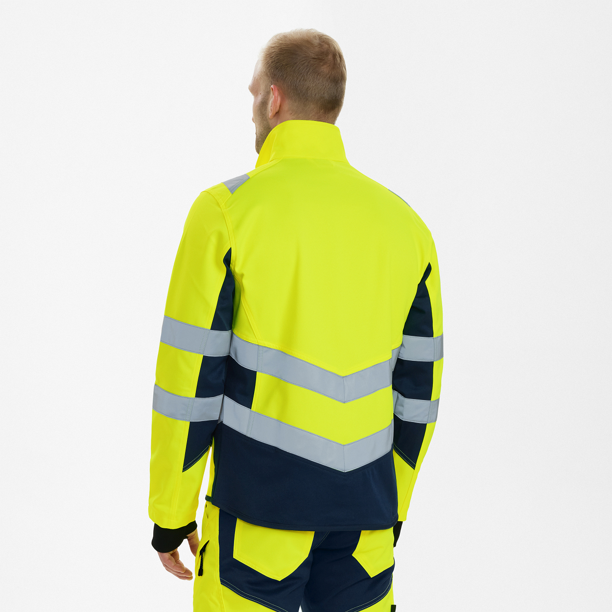 ENGEL Safety Arbeitsjacke in Gelb/Blue Ink, Größe XS
