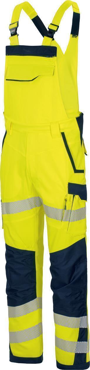 Latzhose Flex-HiVis leuchtgelb-marine in Gr. 98 von Vizwell