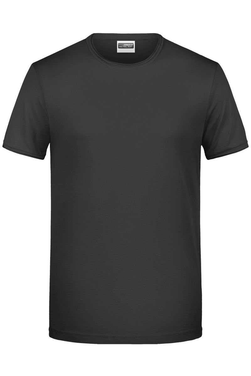 8002 Herren T-Shirt in Black, Größe M von James & Nicholson