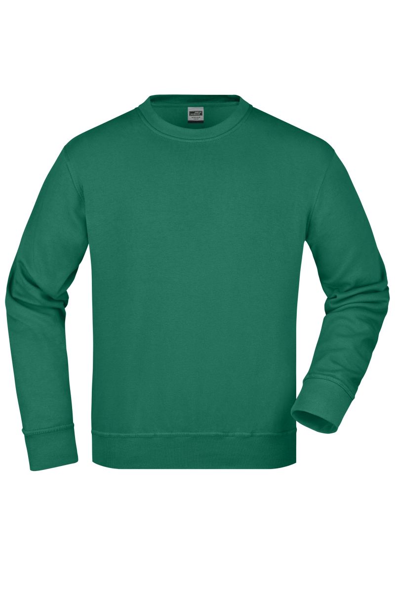 Klassisches Rundhals-Sweatshirt "Workwear" JN840 in Dark-Grün, Gr. S von James & Nicholson